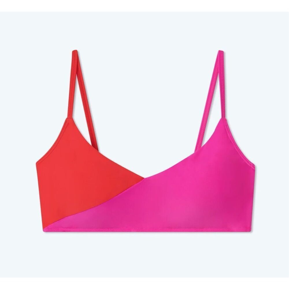 Summersalt The Marina Bikini Top  Hibiscus & Grapefruit 8
